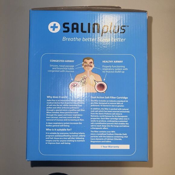 Salin Plus Home Salt Therapy Device Ionized Air Purifier - Picture 4 of 14